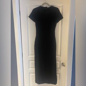 Zara Black Sheath Dress with Flutter Sleeves